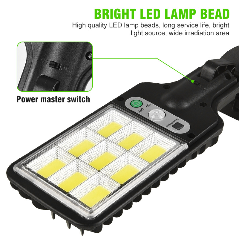Solar lights, outdoor courtyard lights, human body sensing lights, wall lights, integrated LED household solar street lights, burst on - Alletron